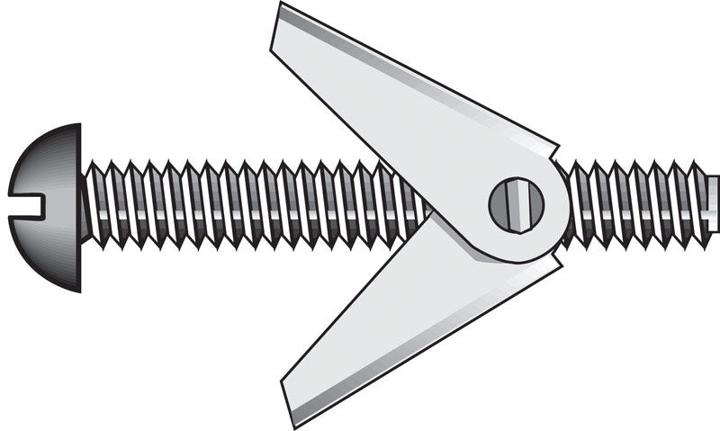 HILLMAN Fas-N- Tite 3/16 in. D X 3 in. L Round Zinc-Plated Steel Toggle Bolt 1 pk