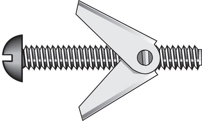 HILLMAN Fas-N- Tite 3/16 in. D X 3 in. L Round Zinc-Plated Steel Toggle Bolt 1 pk