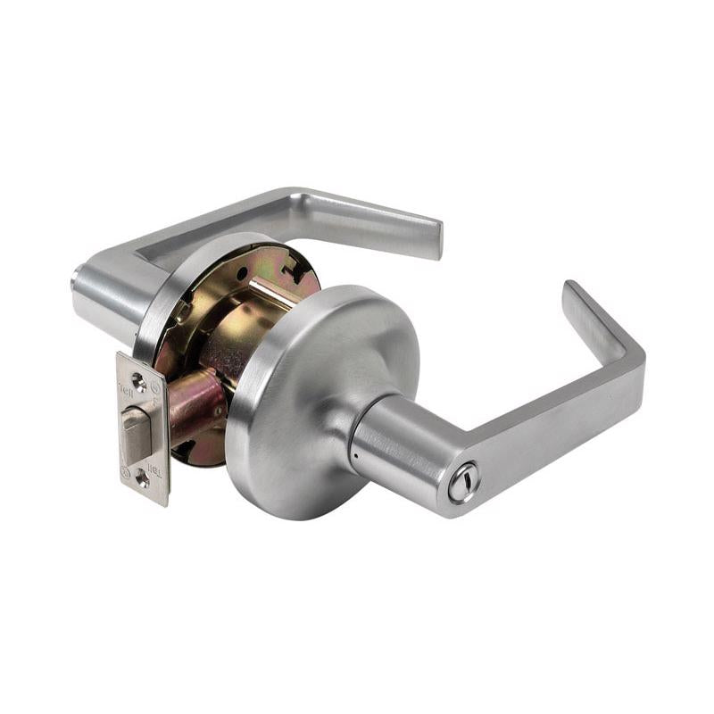 Tell Cortland Satin Chrome Privacy Lockset 2 in.