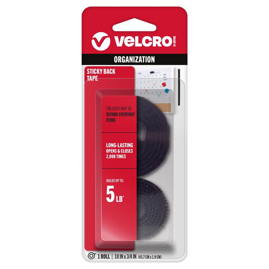 VELCRO Brand Sticky Back Small Nylon Hook and Loop Fastener 18 in. L 1 pk