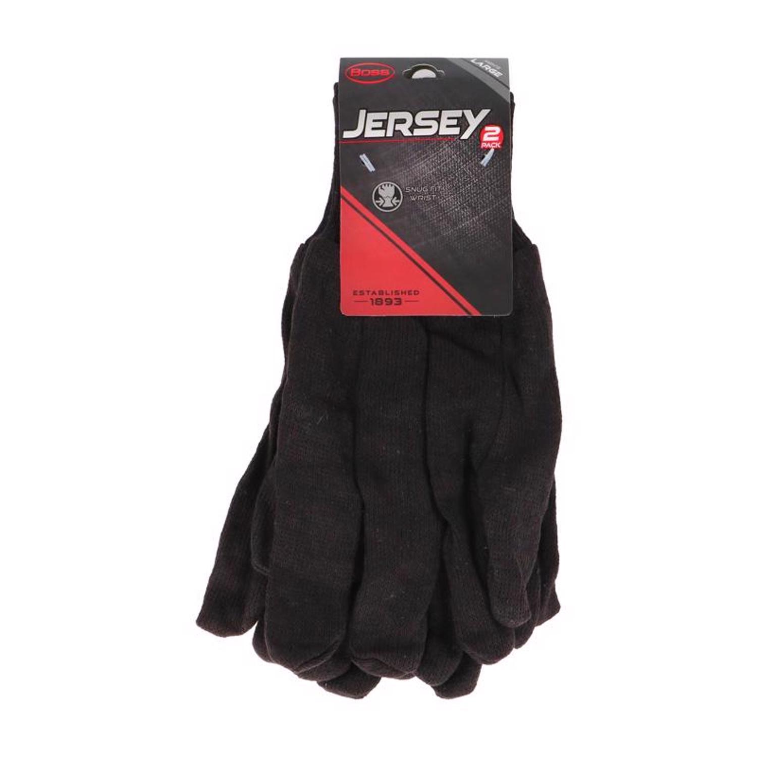Work Glove Jersy Brn 2Pr