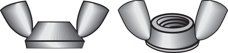 HILLMAN 6-32 in. Zinc-Plated Steel SAE Wing Nut 1 pk