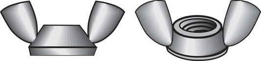 HILLMAN 6-32 in. Zinc-Plated Steel SAE Wing Nut 1 pk
