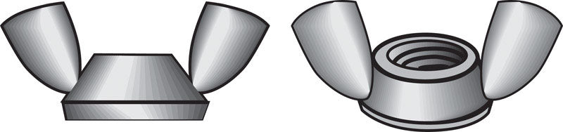HILLMAN 8-32 in. Zinc-Plated Steel SAE Wing Nut 100 pk