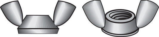 HILLMAN 8-32 in. Zinc-Plated Steel SAE Wing Nut 100 pk