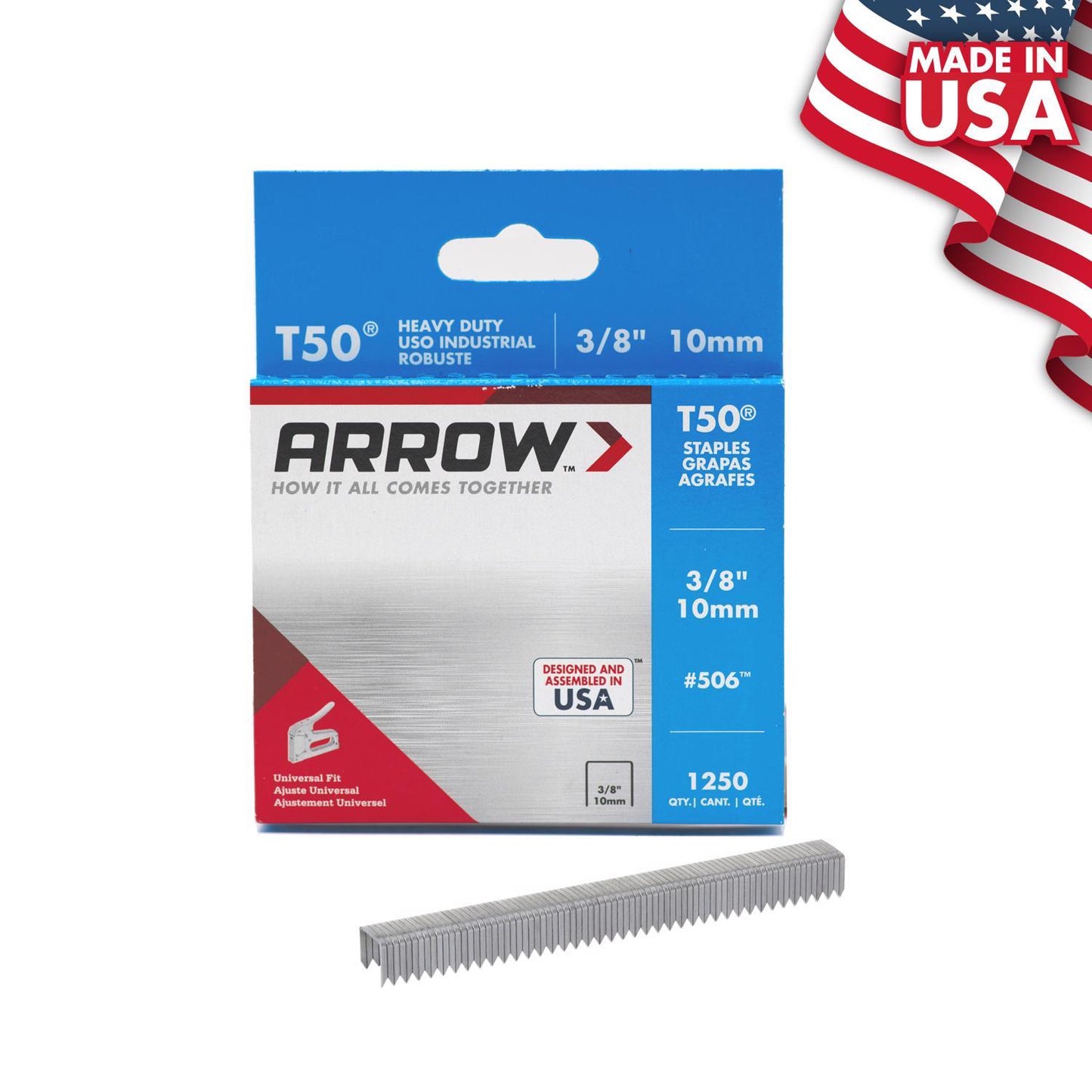 Staple 3/8" T-50 1250Pk