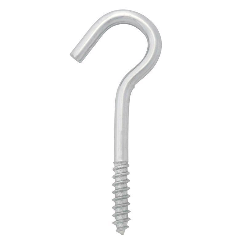 Hampton Small Zinc-Plated Silver Steel 2-1/2 in. L Ceiling Hook 45 lb 1 pk