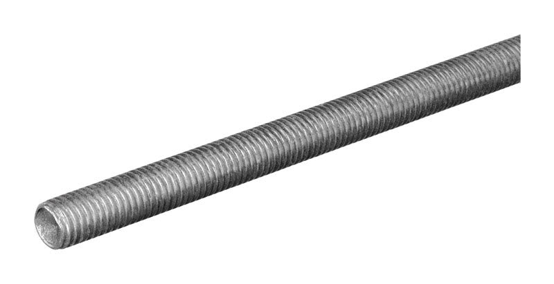 SteelWorks 1/4 in. D X 24 in. L Low Carbon Steel Threaded Rod