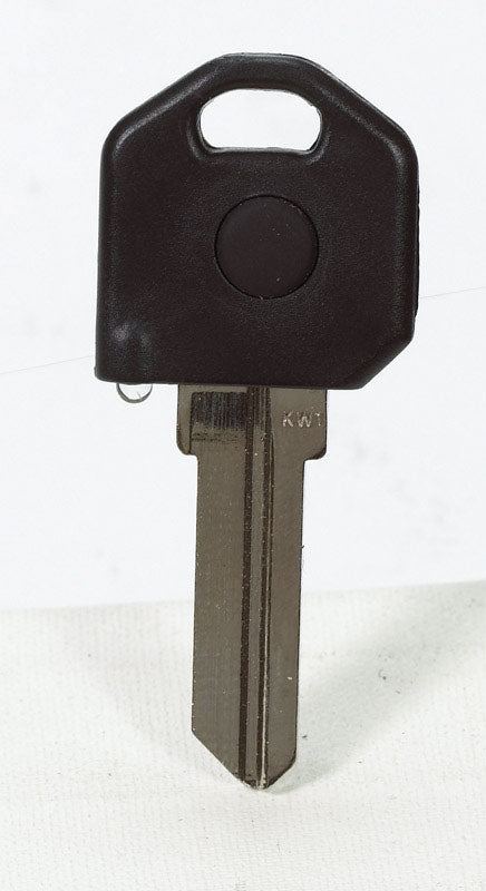 Giant Concepts LLC Keylights Black Head House Key Blank w/Flashlight Single For Kwikset KW1 Black/Si
