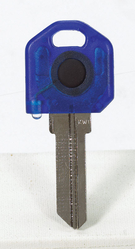 Giant Concepts LLC Keylights Blue Head House Key Blank w/Flashlight Single For Kwikset KW1/Weiser WR