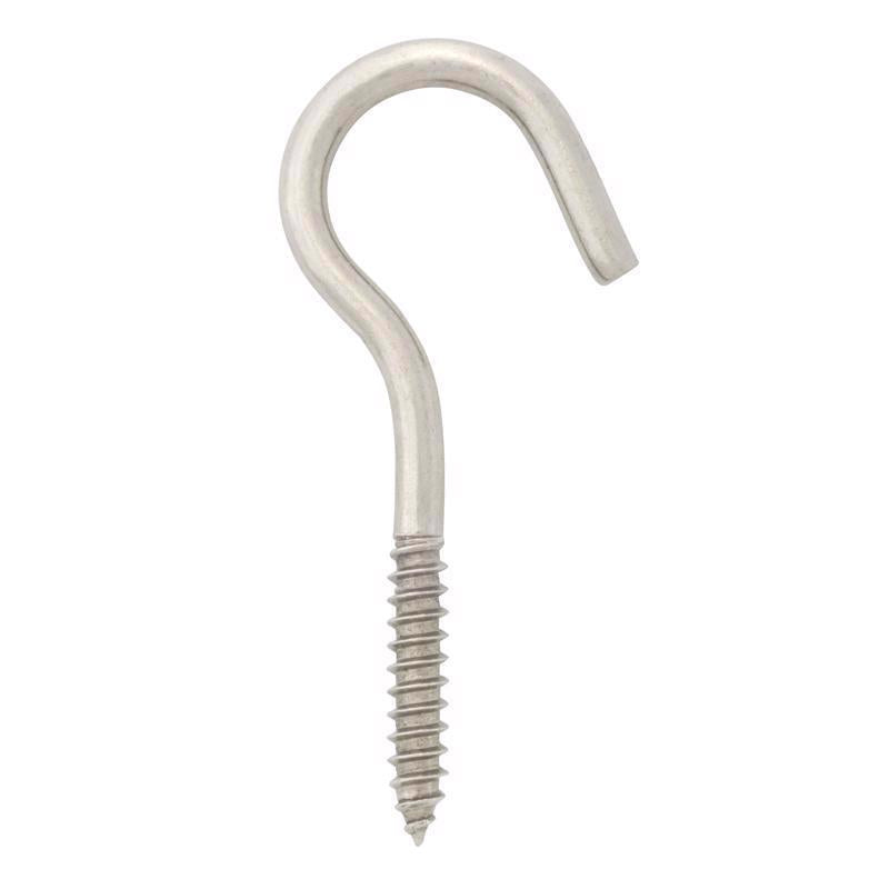 Hampton Small Stainless Steel 4.3 in. L Ceiling Hook 100 lb 1 pk