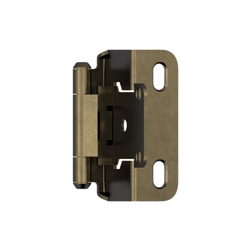Amerock 1-1/2 in. W X 2-1/4 in. L Burnished Brass Steel Self-Closing Hinge 2 pk