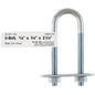 Hampton 1/4 in. X 3/4 in. W X 2-3/4 in. L Coarse Zinc-Plated Steel U-Bolt