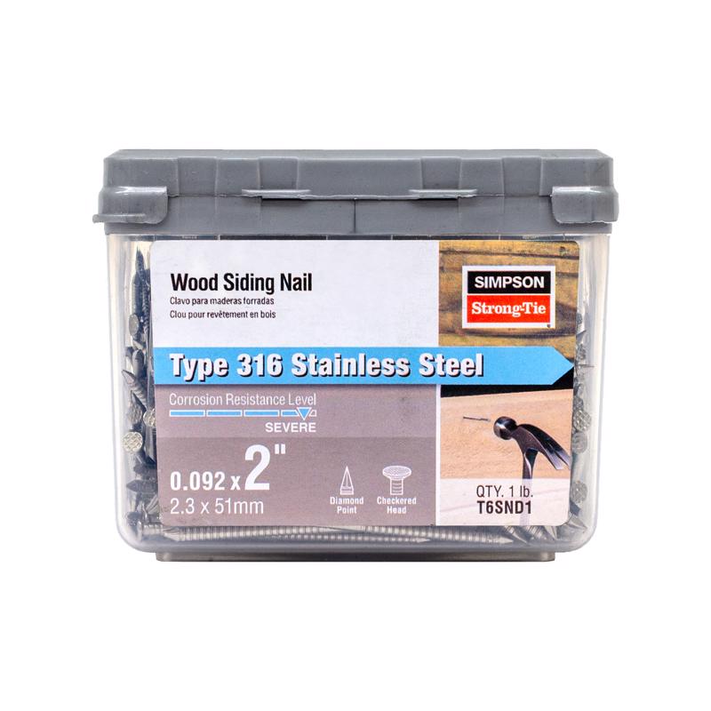 Simpson Strong-Tie 6D 2 in. Siding Stainless Steel Nail Round Head 1 lb