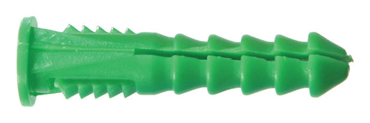 HILLMAN 1/4 in. D X 1-1/2 in. L Plastic Round Head Ribbed Anchor 50 pk