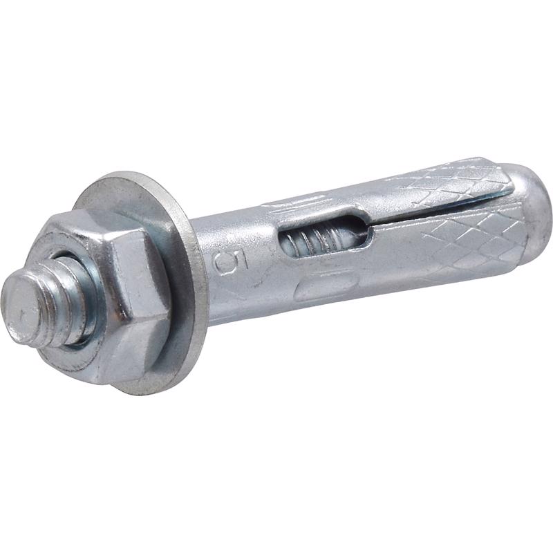 HILLMAN 5/16 in. D X 1-1/2 in. L Steel Hex Head Sleeve Anchors 35 pc