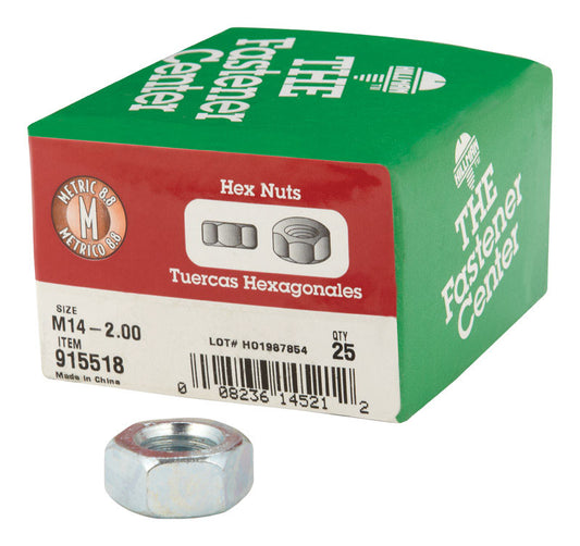 HILLMAN M14-2.00 mm Zinc-Plated Steel Metric Hex Nut 1 pk