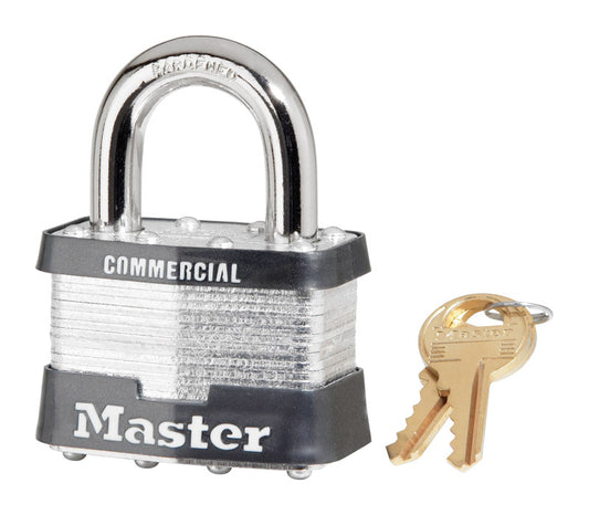 Master Lock 1-1/2 in. H X 2 in. W X 7/8 in. L Steel Double Locking Exterior Padlock