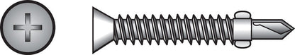 HILLMAN No. 12 Ga. X 2 in. L Phillips Flat Head Sheet Metal Screws 1 pk