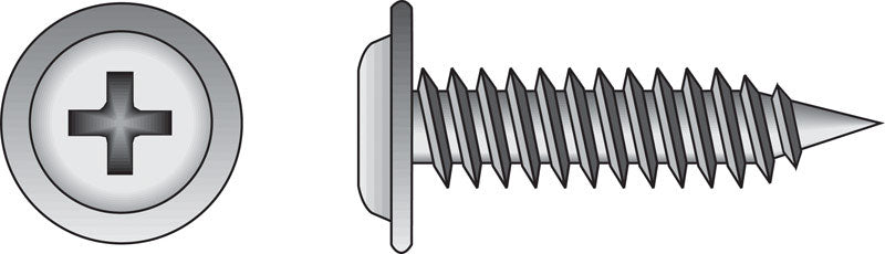 HILLMAN No. 8 Ga. X 3/4 in. L Phillips Truss Head Sheet Metal Screws 100 pk