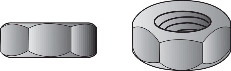 HILLMAN 5/16 in. Zinc-Plated Steel USS Hex Nut 1 pk