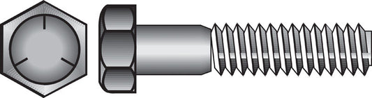 HILLMAN 3/8 in. D X 8 in. L Heat Treated Zinc Steel Hex Head Cap Screw 50 pk