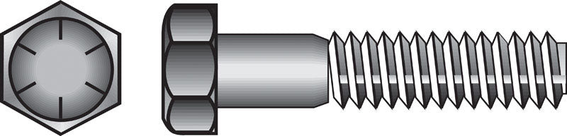 HILLMAN 9/16 in. D X 4-1/2 in. L Heat Treated Steel Hex Head Cap Screw 25 pk