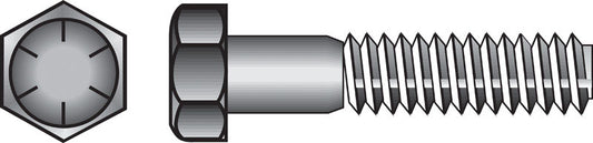 HILLMAN 9/16 in. D X 4-1/2 in. L Heat Treated Steel Hex Head Cap Screw 25 pk