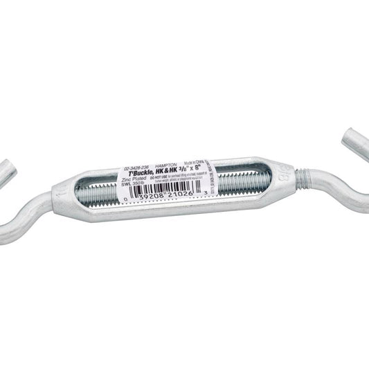 Hampton Zinc-Plated Aluminum/Steel 0.327 in. D Turnbuckle 350 lb 8 in. L
