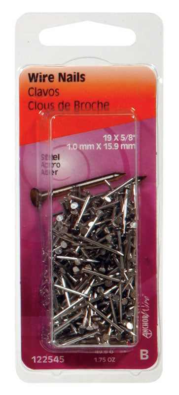 HILLMAN Anchor Wire 5/8 in. Wire Bright Steel Nail Flat Head