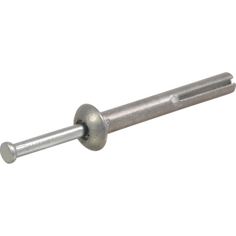 HILLMAN 1/4 in. D X 1.5 in. L Carbon Steel Round Head Hammer Drive Anchor 2 pk