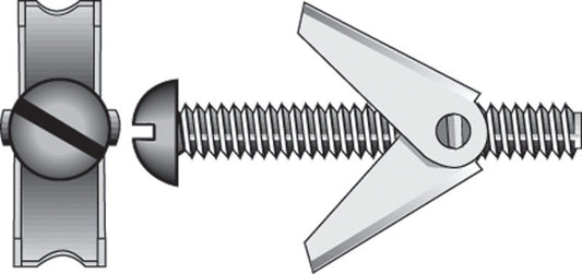 HILLMAN 1/4 in. D X 4 in. L Round Zinc-Plated Steel Toggle Bolt 5 pk