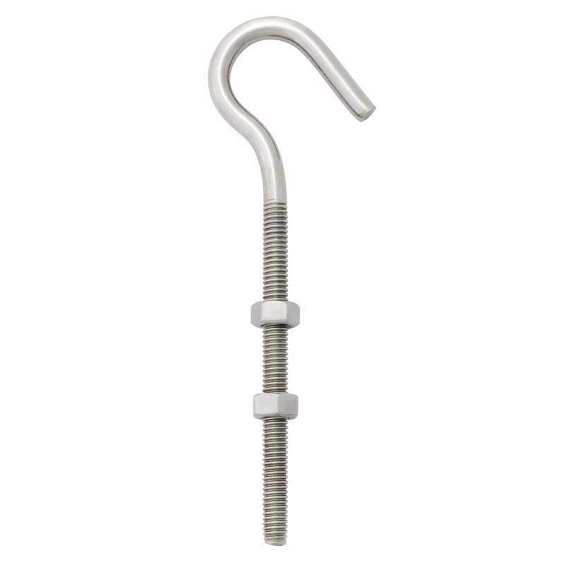 Hampton Medium Stainless Steel 6 in. L Clothesline Hook 160 lb 1 pk