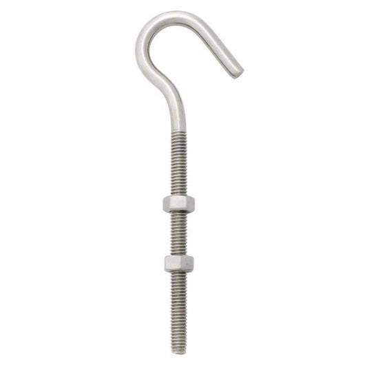 Hampton Medium Stainless Steel 6 in. L Clothesline Hook 160 lb 1 pk