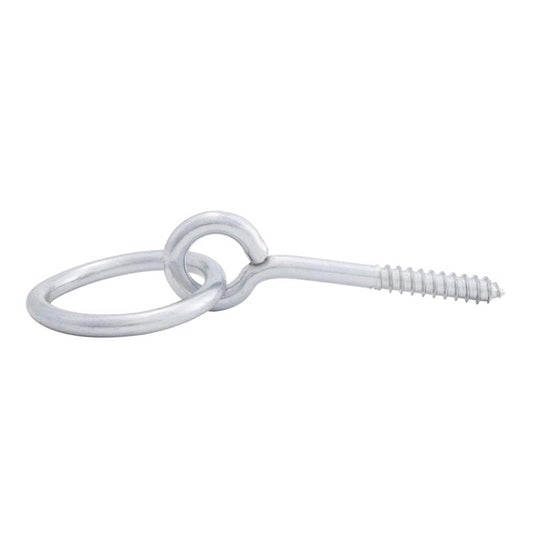 Hampton Large Zinc-Plated Silver Steel 3-5/8 in. L Rings w/Screw Eyes 350 lb 1 pk