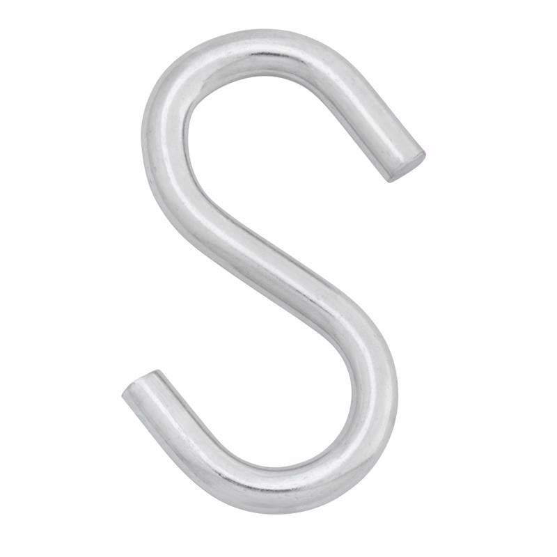 Hampton Medium Zinc-Plated Silver Steel 2.75 in. L S-Hook 160 lb 1 pk