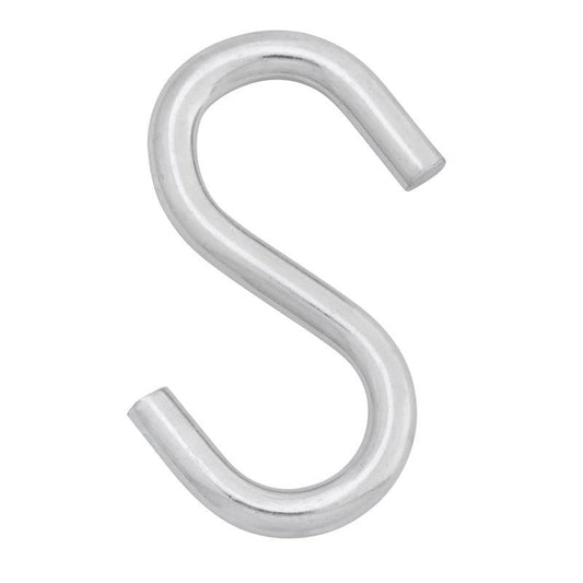 Hampton Medium Zinc-Plated Silver Steel 2.75 in. L S-Hook 160 lb 1 pk