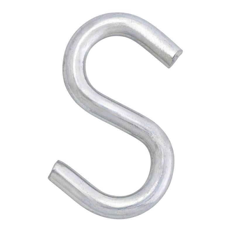 Hampton Small Zinc-Plated Silver Steel 1 in. L S-Hook 20 lb 1 pk