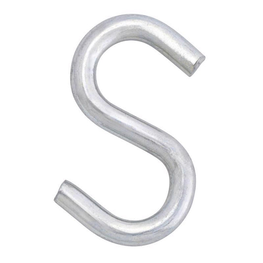 Hampton Small Zinc-Plated Silver Steel 1 in. L S-Hook 20 lb 1 pk