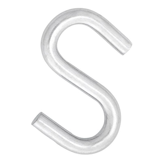 Hampton Small Zinc-Plated Silver Steel 2 in. L S-Hook 150 lb 1 pk