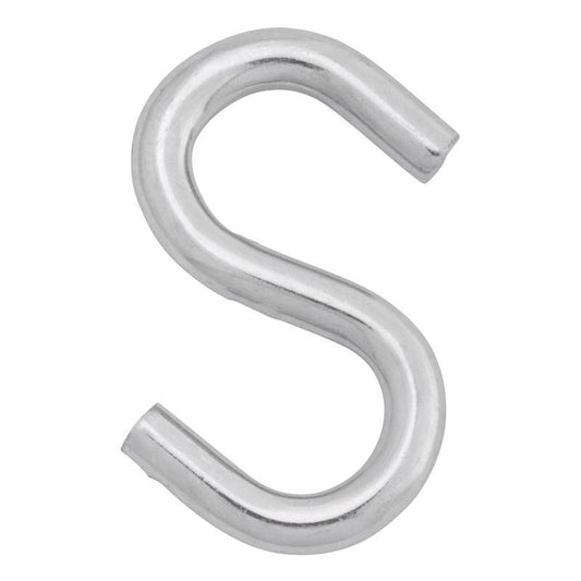 Hampton Small Zinc-Plated Silver Steel 2.5 in. L S-Hook 250 lb 1 pk
