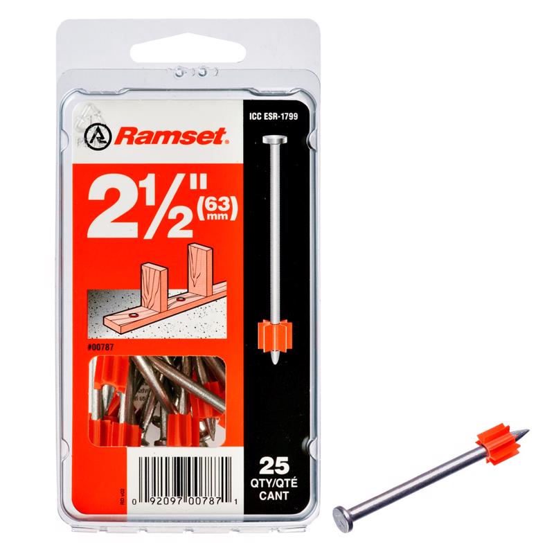Ramset .3 in. D X 2 in. L Steel Flat Head Drive Pin 100 pk