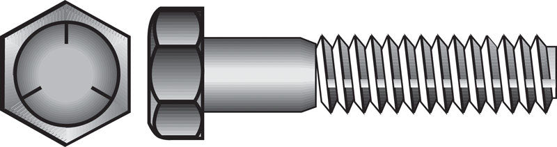 HILLMAN 1/2 in. D X 1-3/4 in. L Heat Treated Zinc Steel Hex Head Cap Screw 25 pk
