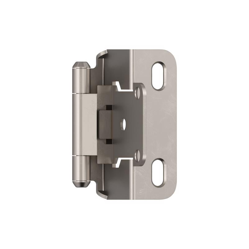 Amerock 1-1/2 in. W X 2-1/4 in. L Satin Nickel Steel Self-Closing Hinge 2 pk