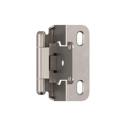 Amerock 1-1/2 in. W X 2-1/4 in. L Satin Nickel Steel Self-Closing Hinge 2 pk