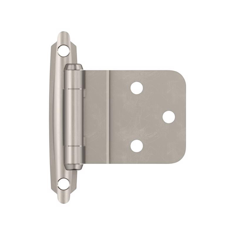 Amerock 2 in. W X 2-3/4 in. L Satin Nickel Steel Self-Closing Hinge 2 pk