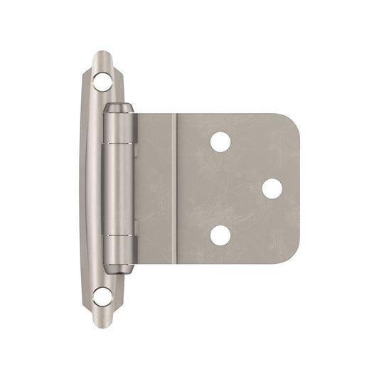Amerock 2 in. W X 2-3/4 in. L Satin Nickel Steel Self-Closing Hinge 2 pk
