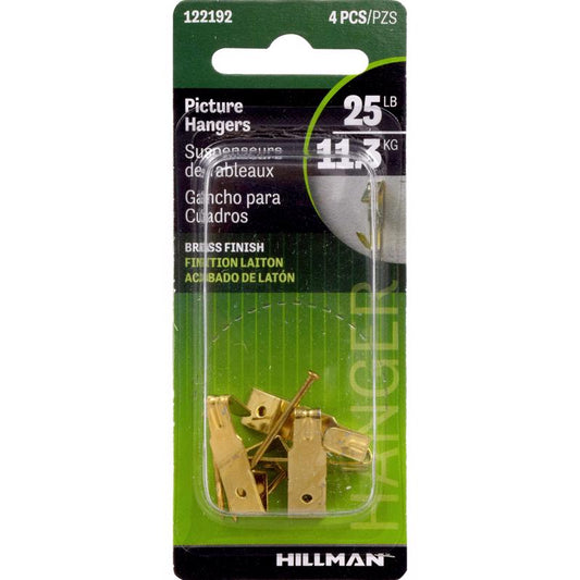 HILLMAN Brass-Plated Gold Professional Picture Hanger 25 lb 1 pk