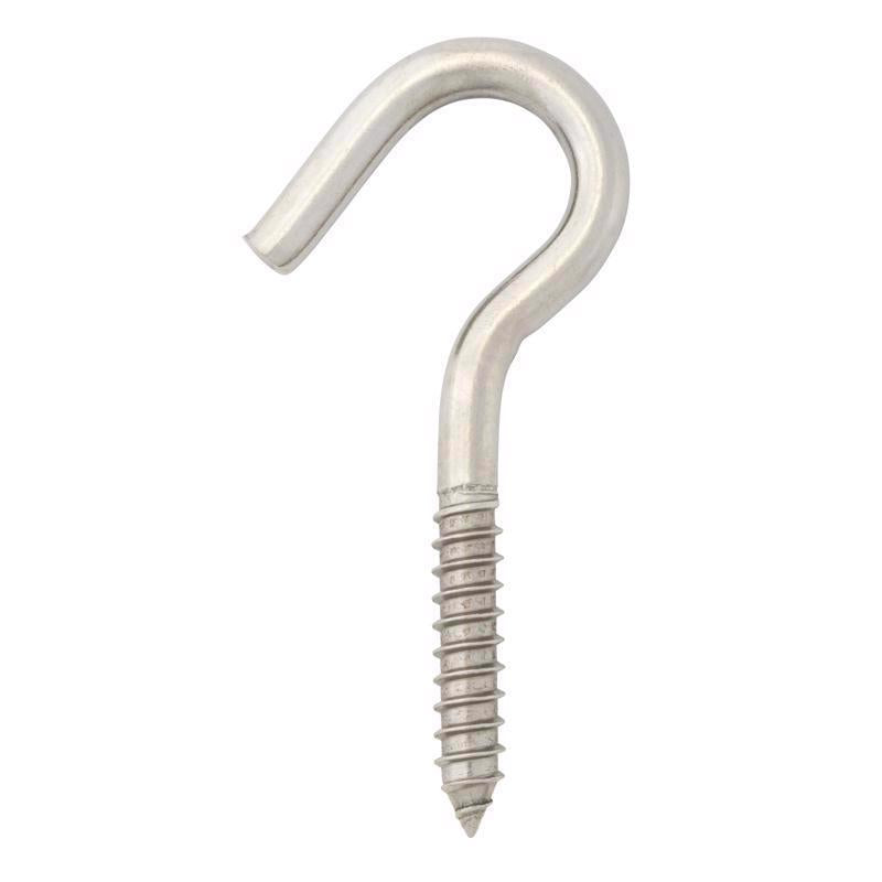 Hampton Small Stainless Steel 4.8125 in. L Clothesline Hook 300 lb 1 pk