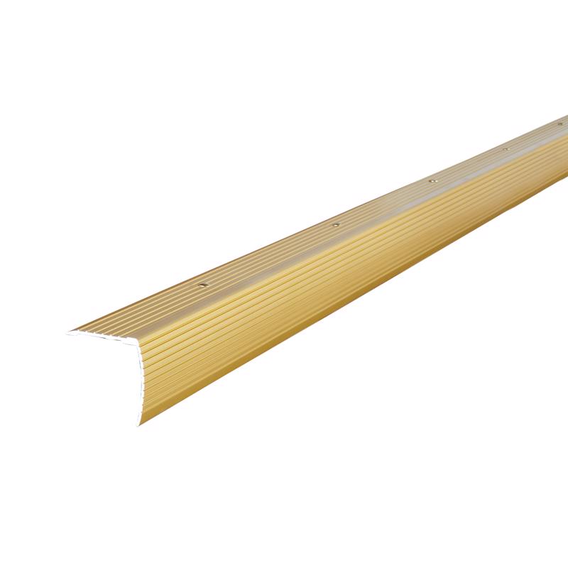 M-D Building Products 1.125 in. H X 1.125 in. W X 36 in. L Satin Brass Aluminum Stair Edge